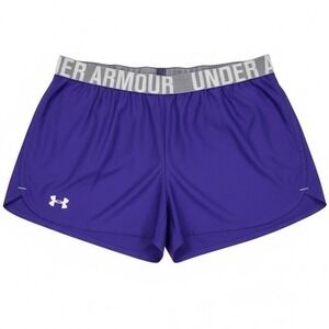 Under Armour Purple Heatgear Loose Fit Athletic Shorts Womens Large Drawstring #